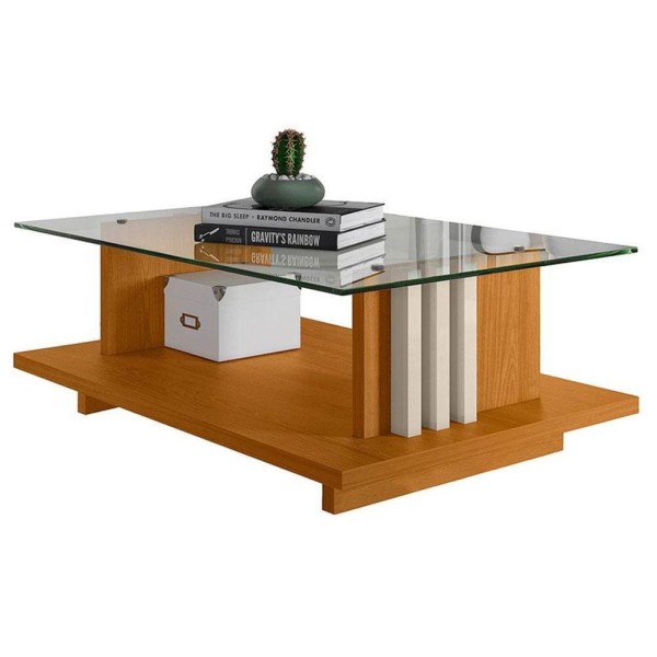 Encontraproduto.com.br - Mesa De Centro Frizz Cinamomo Off White - Madetec