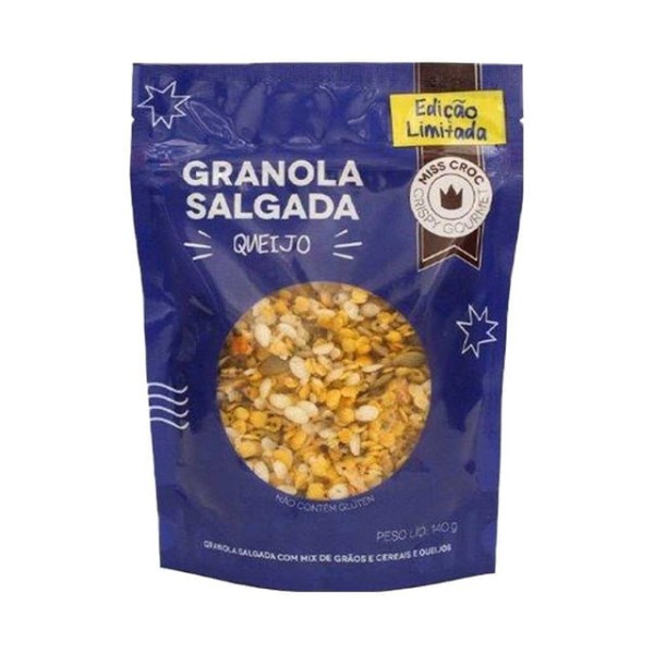 Granola Salgada Sem Glúten Queijo 140g Miss Croc