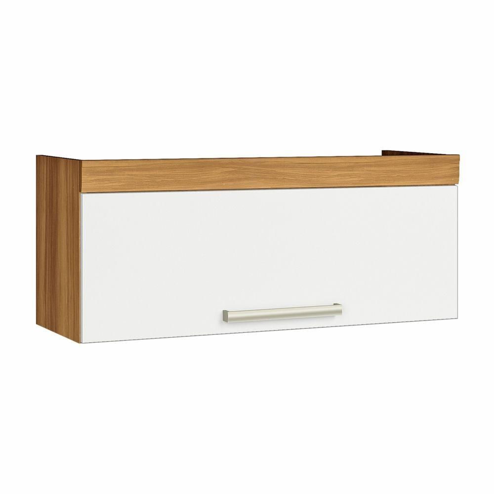 Encontraproduto.com.br - Armário Aéreo Geladeira Nesher Burguesa Premium 80cm - Freijó/Branco