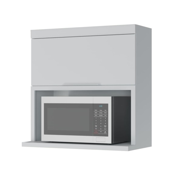 Encontraproduto.com.br - Armário Aéreo Nesher Marquesa com Basculante e Nicho para Micro-ondas - Branco