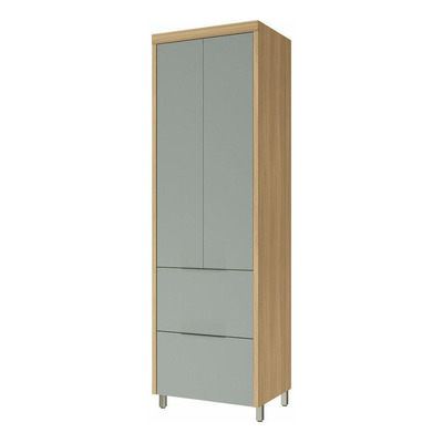 Paneleiro de Cozinha Nesher Marquesa MDF 2 Portas 2 Gavetas Marrom Verde