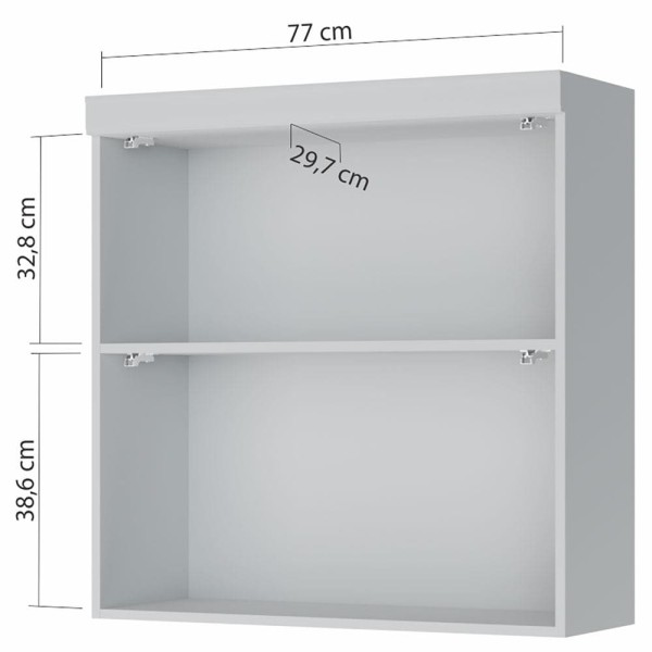 Encontraproduto.com.br - Armário Aéreo Nesher Marquesa em MDF 15mm com 2 Portas e 1 Prateleira - 80cm de largura