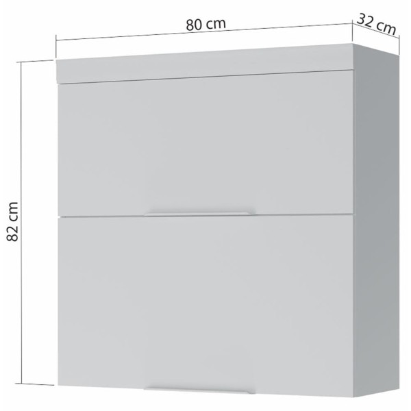 Encontraproduto.com.br - Armário Aéreo Nesher Marquesa em MDF 15mm com 2 Portas e 1 Prateleira - 80cm de largura