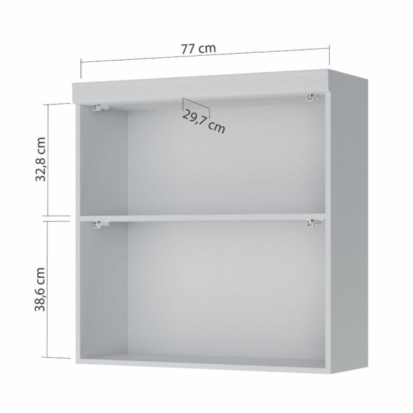 Encontraproduto.com.br - Armário Aéreo Nesher Marquesa em MDF 15mm com 2 Portas e 1 Prateleira - 80cm de largura