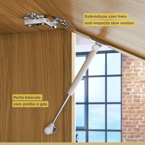 Encontraproduto.com.br - Cozinha 7 Peças Serviço Nesher Baronesa 100% Mdf Freijó-grafite