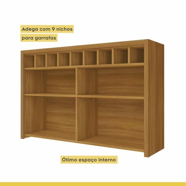 Encontraproduto.com.br - Cozinha 7 Peças Serviço Nesher Baronesa 100% Mdf Freijó-grafite