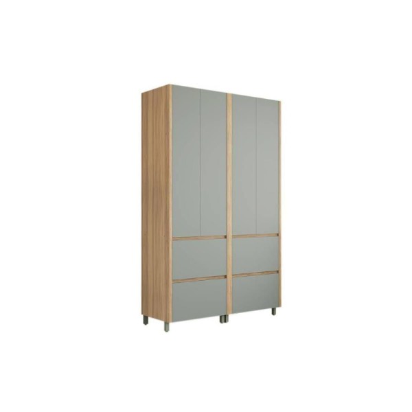 Encontraproduto.com.br - Armário Multiuso Lavanderia Rainha Com 4 Portas E 4 Gavetas 140cm Branca Nesher