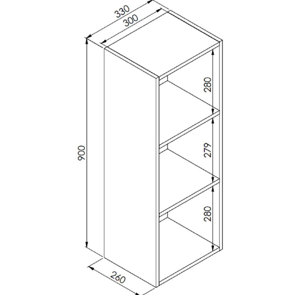 Encontraproduto.com.br - Nicho De Parede Funcionale Vertical Organizador Multiuso Art in Moveis