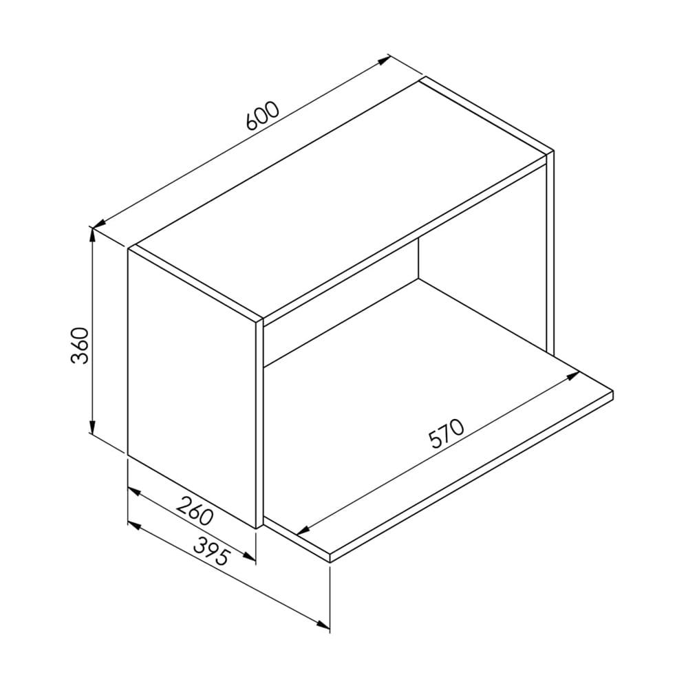 Encontraproduto.com.br - Nicho Parede Art In Moveis Para Microondas Funcionale Branco