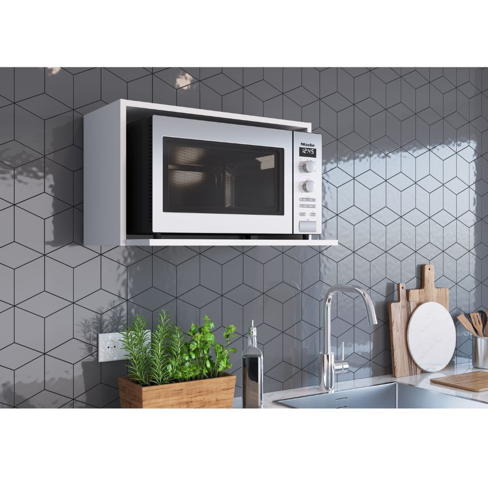 Encontraproduto.com.br - Nicho Parede Art In Moveis Para Microondas Funcionale Branco