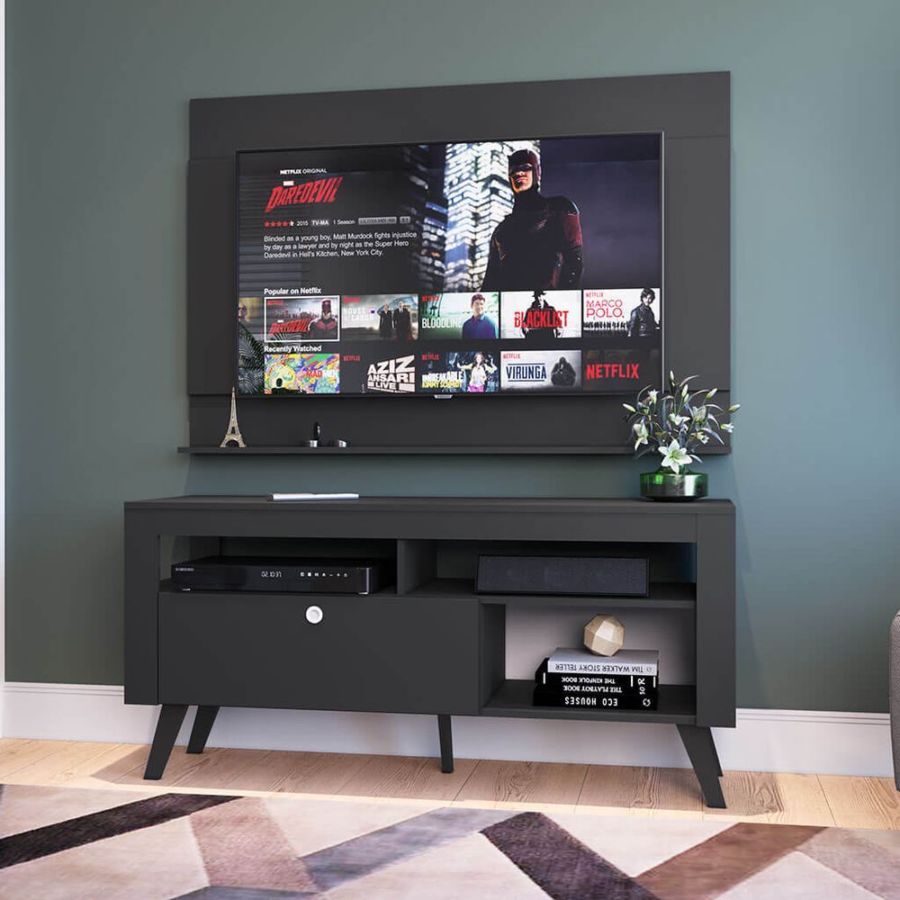 Rack Com Painel Para Tv De Até 55