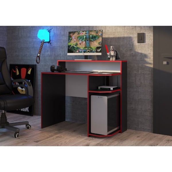 Encontraproduto.com.br - Escrivaninha Gamer Power Art In Moveis Preto