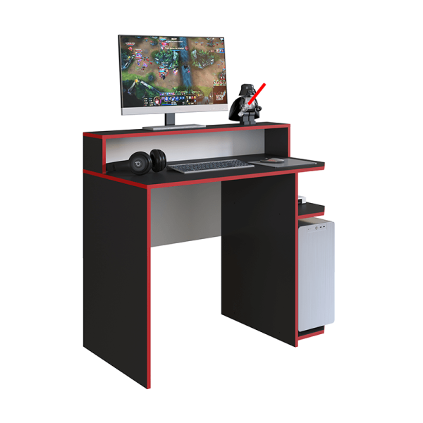 Encontraproduto.com.br - Escrivaninha Gamer Power Art In Moveis Preto