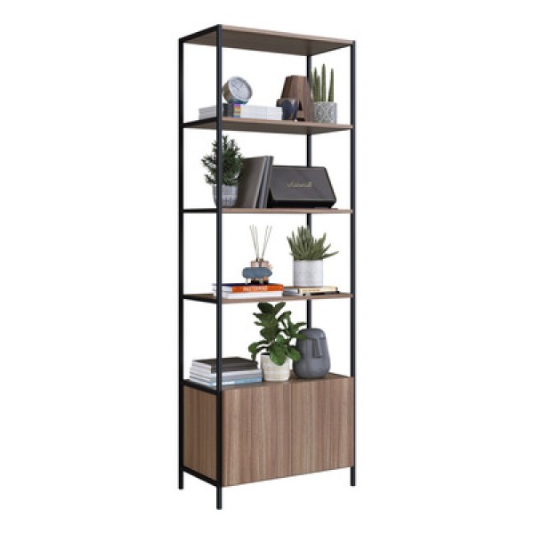 Encontraproduto.com.br - Estante c/ 6 Prateleiras  e 2 portas com Estrutura Aço Artetube 180x63