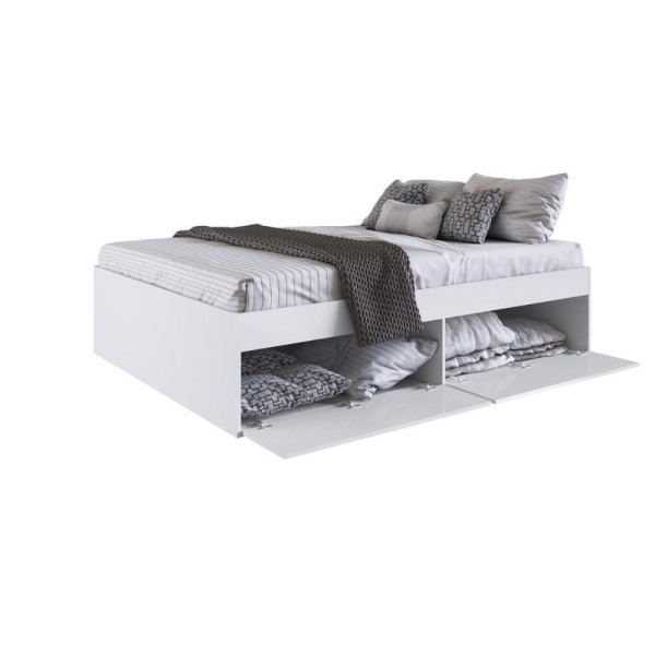 Encontraproduto.com.br - Quarto Completo Cama Queen Guarda Roupa E 2 Mesas De Cabeceira Branco Tokio Art In Móveis