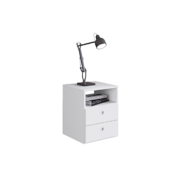 Encontraproduto.com.br - Quarto Completo Cama Queen Guarda Roupa E 2 Mesas De Cabeceira Branco Tokio Art In Móveis