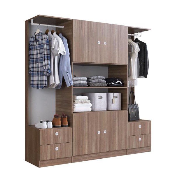 Encontraproduto.com.br - Quarto Completo Cama Queen Guarda Roupa E 2 Mesas De Cabeceira Montana Tokio Art In Móveis