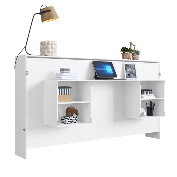 Encontraproduto.com.br - Cama Articulável Horizontal Solteiro Com Estação De Trabalho Branco