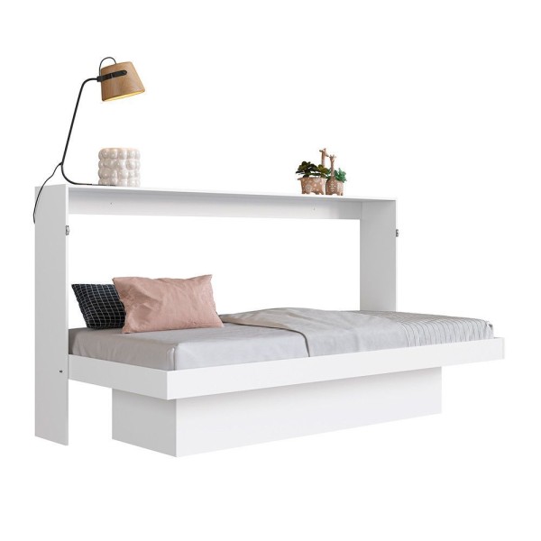 Encontraproduto.com.br - Cama Articulável Horizontal Solteiro Com Estação De Trabalho Branco