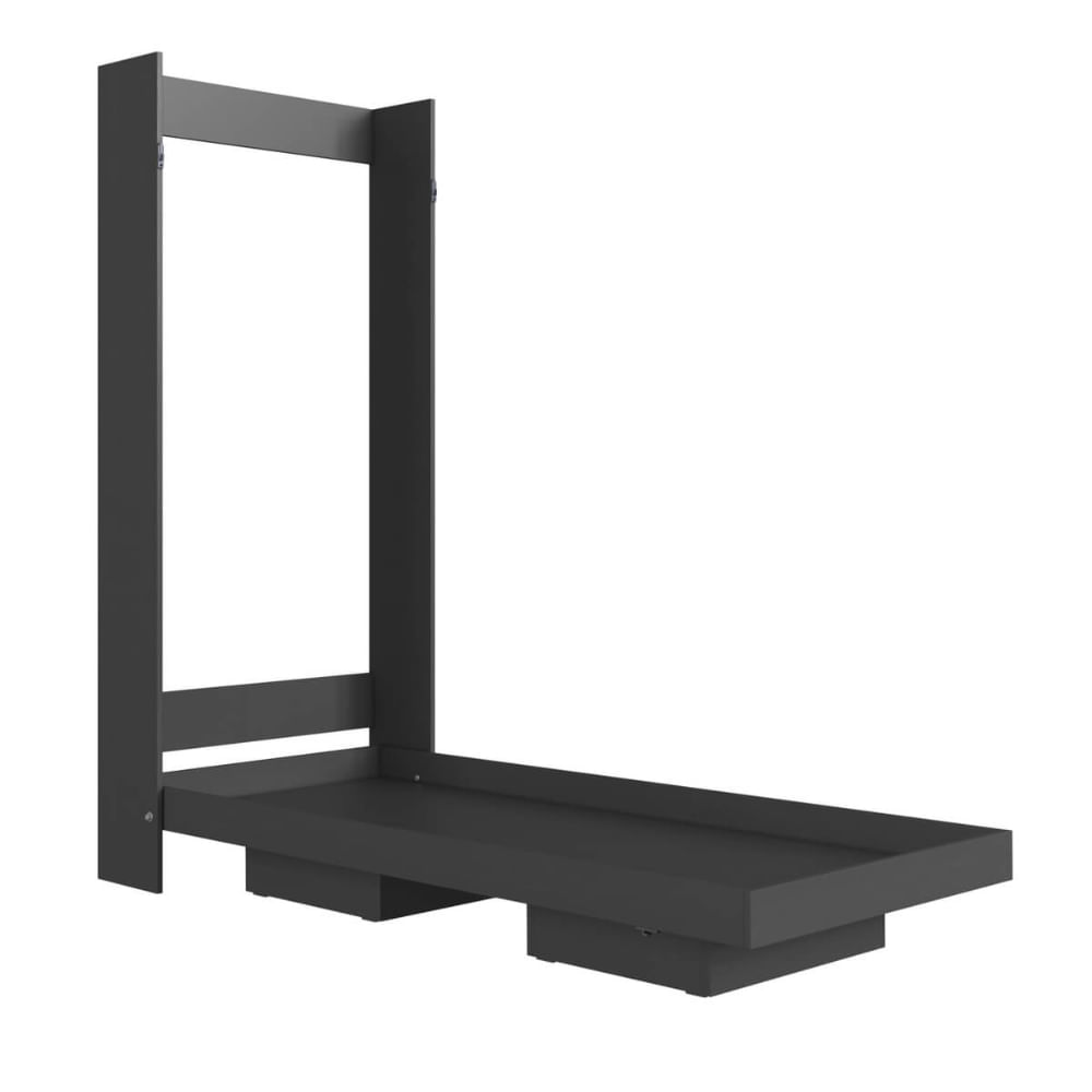Cama Articulada Solteiro Vertical com 2 Nichos CV1080 80cm Grafite - Art In Móveis