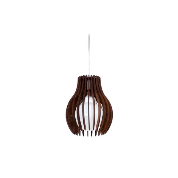 Pendente 1XE-27 Imbuia Stecche Di Legno 22X18 Accord