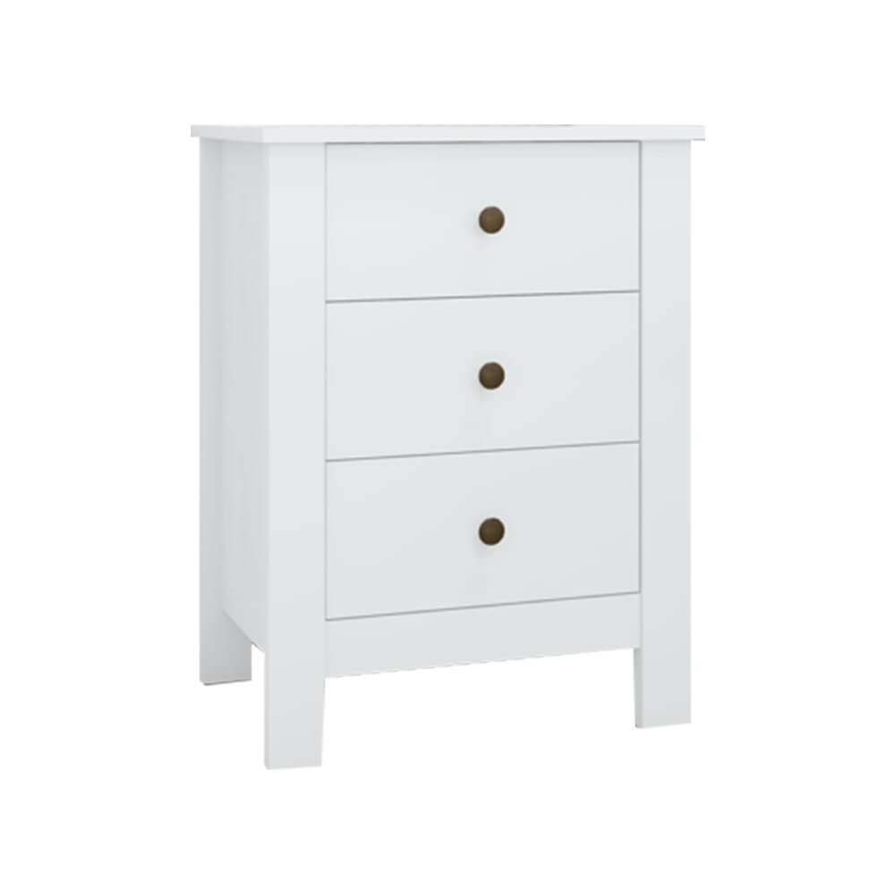 Encontraproduto.com.br - Mesa de Cabeceira Maggiore Lopas com Gavetas - Branco