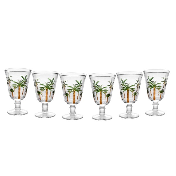Encontraproduto.com.br - Conjunto 6 Taças de Cristal Palm Hand Paiting 240ml - Lyor