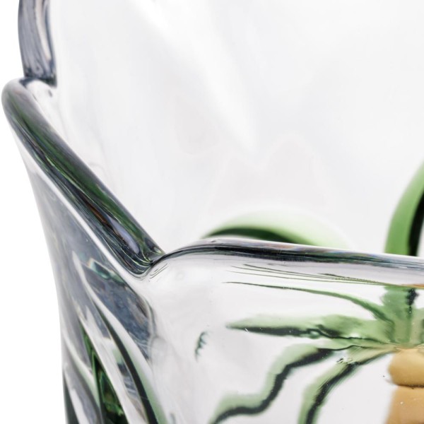 Encontraproduto.com.br - Jarra em Cristal de Chumbo Palm Tree Handpaint 1,3 Litros