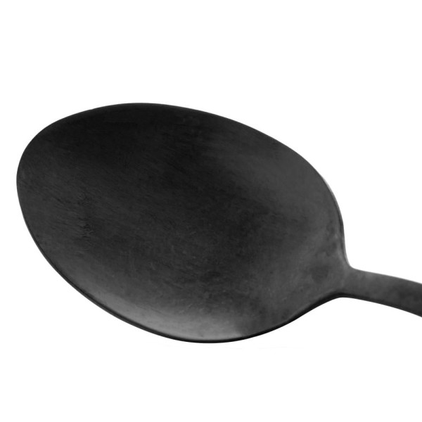 Encontraproduto.com.br - Conjunto 6 Colheres para Mesa de Aço Inox Positano Preto 18cm - Lyor