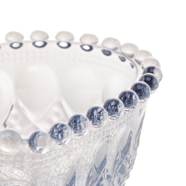 Encontraproduto.com.br - Bowl de Vidro Coração Balls Azul Metalizado 13,5cm