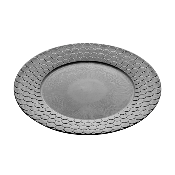 Encontraproduto.com.br - Sousplat Lyor Waves 33 cm Preto - 1298