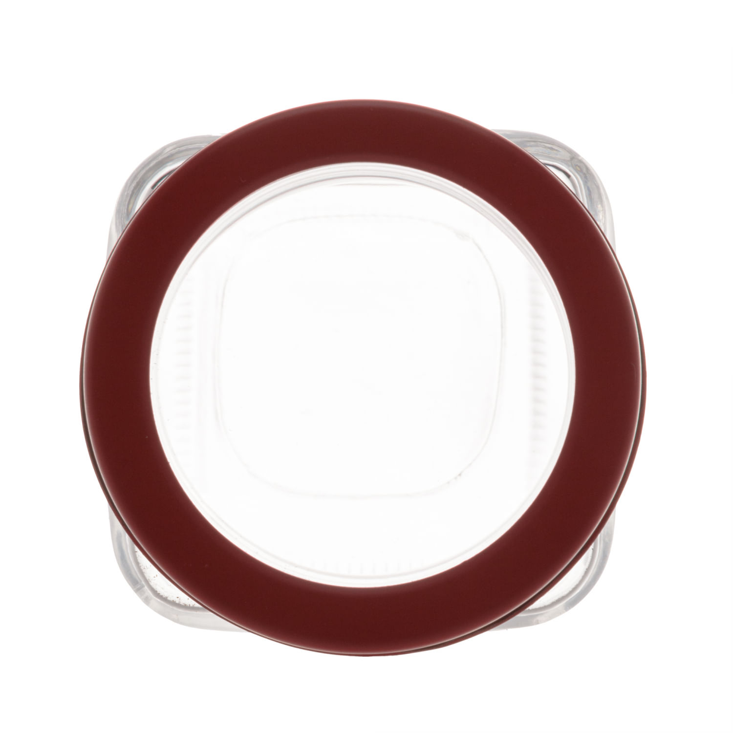 Encontraproduto.com.br - Pote em Vidro com Tampa em Acrílico Lyor Vermelho 300 Ml