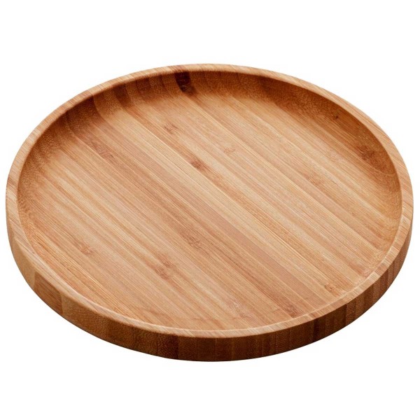 Encontraproduto.com.br - Bandeja de Bambu Round 20 x 20 x 1,5 cm