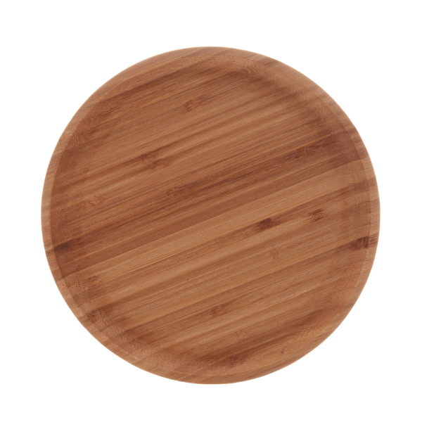 Encontraproduto.com.br - Bandeja de Bambu Round 20 x 20 x 1,5 cm