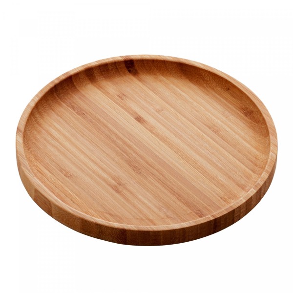 Encontraproduto.com.br - Bandeja de Bambu Round 20 x 20 x 1,5 cm