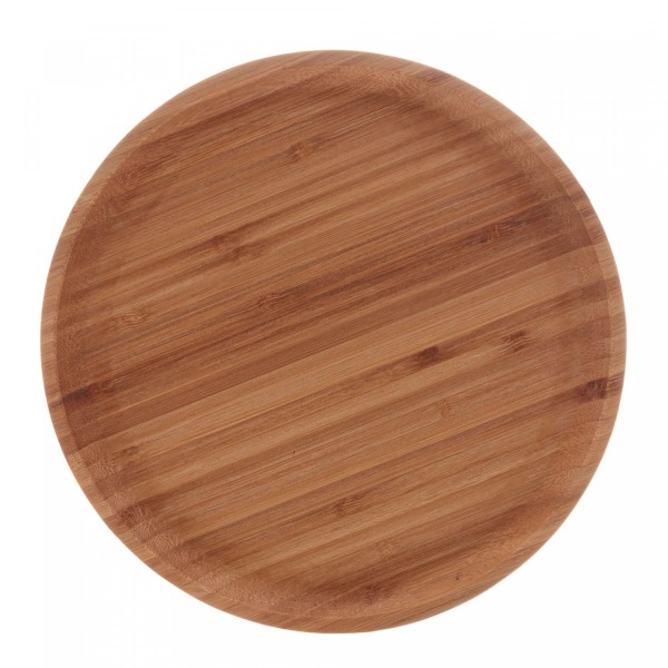 Encontraproduto.com.br - Bandeja de Bambu Round 20 x 20 x 1,5 cm