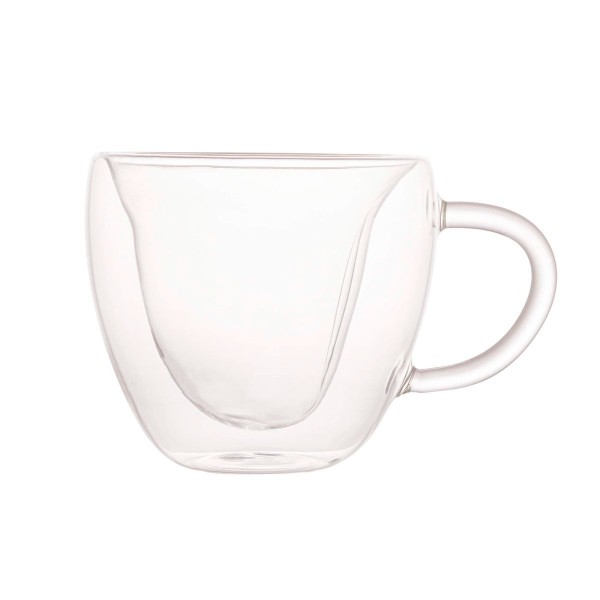 Encontraproduto.com.br - Xícara De Chá Ou Café 230ml Vidro Com Parede Dupla Lyor