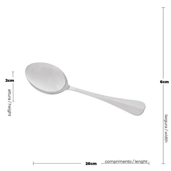 Encontraproduto.com.br - Colher para Servir Positano em Aço Inox 26cm