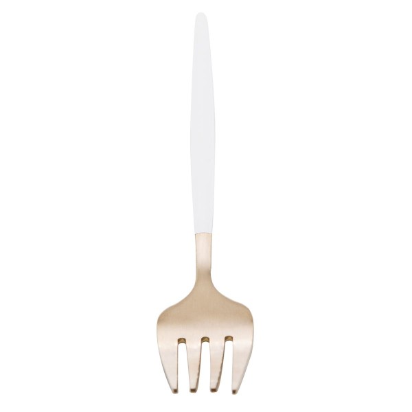 Encontraproduto.com.br - Jogo De Garfos Lyor 6 Peças Para Mesa Ópera Champanhe E Branco 1833