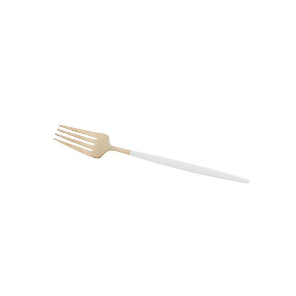 Encontraproduto.com.br - Jogo De Garfos Lyor 6 Peças Para Mesa Ópera Champanhe E Branco 1833