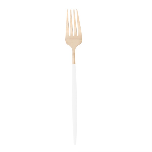 Encontraproduto.com.br - Jogo De Garfos Lyor 6 Peças Para Mesa Ópera Champanhe E Branco 1833