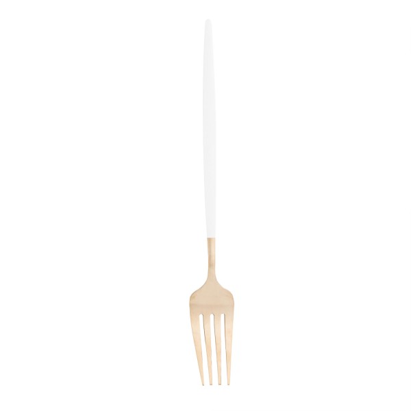 Encontraproduto.com.br - Jogo De Garfos Lyor 6 Peças Para Mesa Ópera Champanhe E Branco 1833