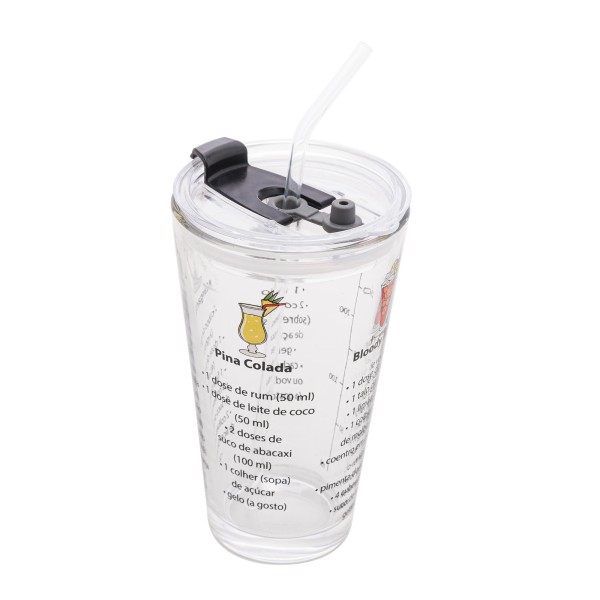 Encontraproduto.com.br - Copo Para Drink Com Canudo Lyor 450ml