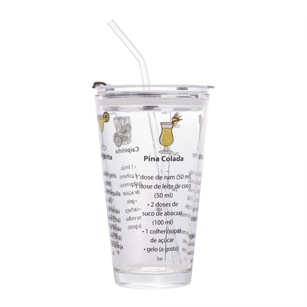 Encontraproduto.com.br - Copo Para Drink Com Canudo Lyor 450ml