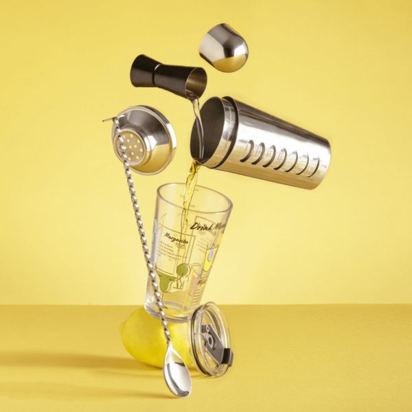 Encontraproduto.com.br - Coqueteleira de Aço Inox com Receitas 650ml