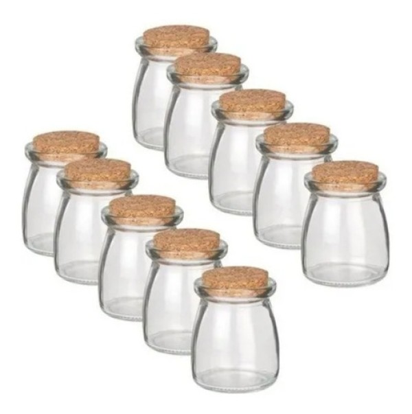 Porta Condimentos de Vidro com Rolha 150ml 1un