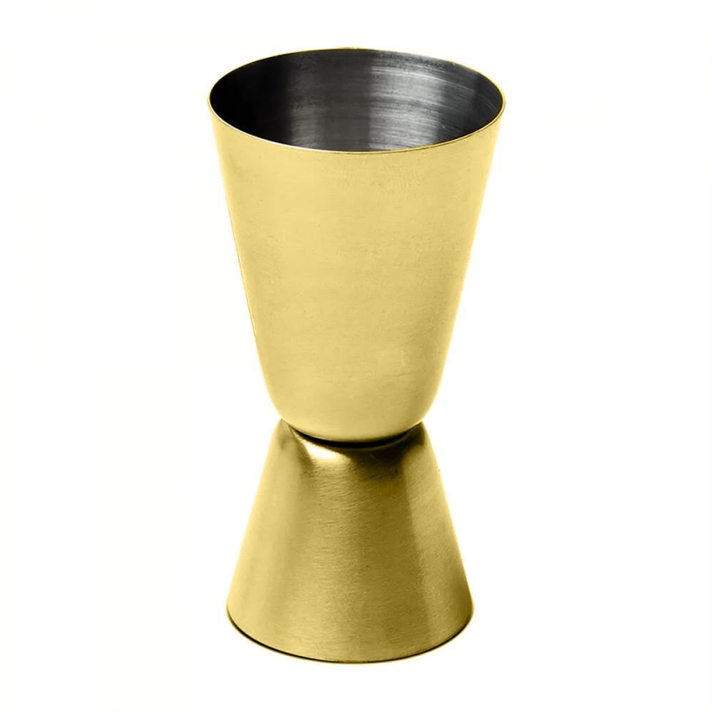 Dosador Duplo de Aço Inox Dourado - Lyor