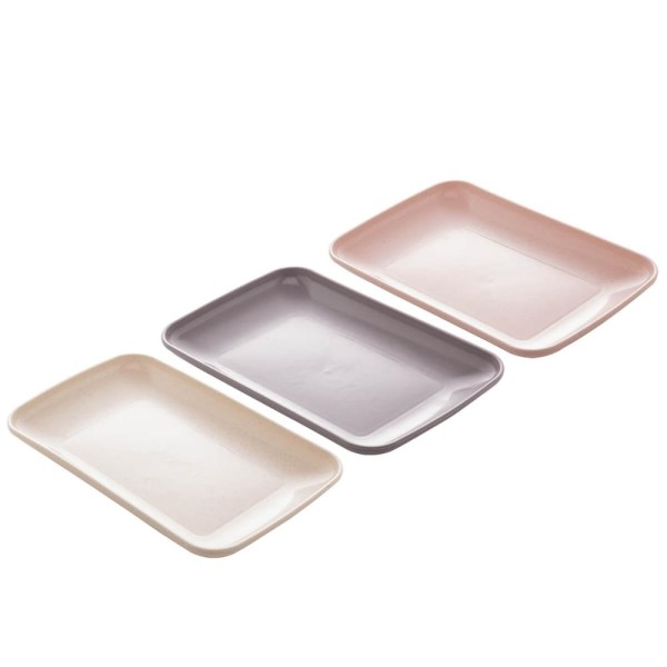 Encontraproduto.com.br - Travessa De Bambu E Pp Lines Sortida 24Cm X 15Cm X 2,5Cm