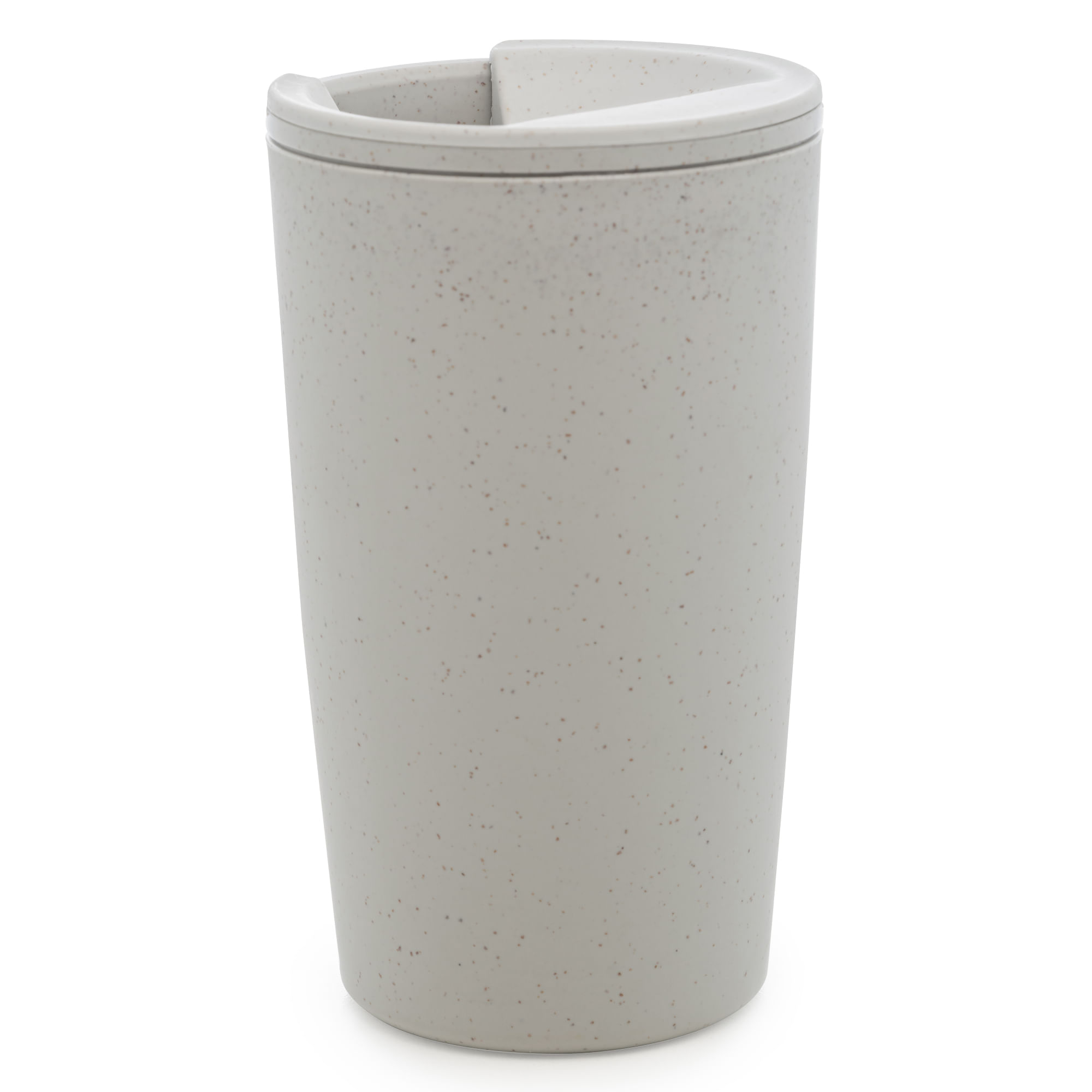 Encontraproduto.com.br - Copo Térmico de Bambu e PP Parede Dupla com Tampa Branco 500ml - Lyor