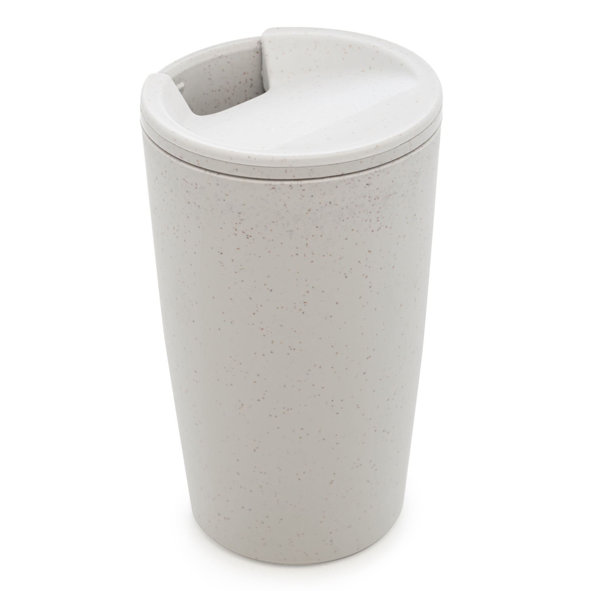 Encontraproduto.com.br - Copo Térmico de Bambu e PP Parede Dupla com Tampa Branco 500ml - Lyor